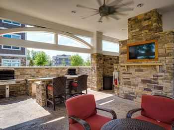 Pool-side covered cabana