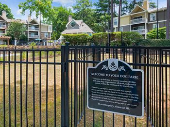 Dog park at sommerset place apartments in raleigh nc