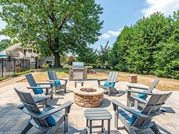 Fire pit  at vert at six forks apartments in raleigh, nc