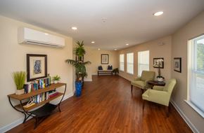 Raleigh apartment for rent - a living room with a hard wood floor and