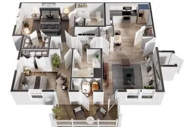 Floor plan for 2 beds, 2 baths, 1194 sqft