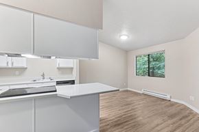 Spokane Valley apartment for rent - Kitchen with cabinets at Peaks on Pines, Washington, 99216