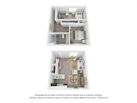 Floor plan for 2 beds, 1 bath, 780 sqft