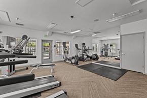 Boise apartment for rent - A gym with treadmills, exercise bikes, and other equipment.