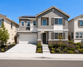 Fairfield apartment for rent - A modern two-story house with a garage and a driveway.