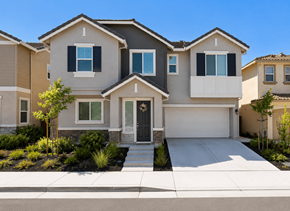 Fairfield apartment for rent - A modern two-story house with a garage and a driveway.