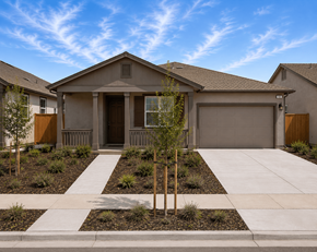 Chico apartment for rent - A modern house with a front yard and a driveway.