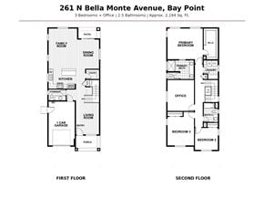 Bay Point apartment for rent - Floor plan for a 3 bedroom apartment.