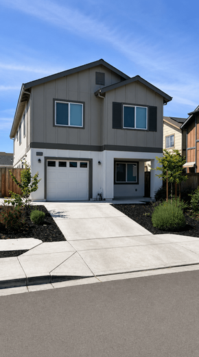 Bay Point apartment for rent - A two-story house with a garage and a driveway.