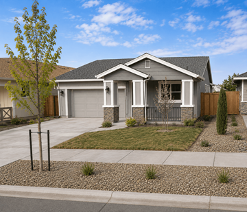 Chico apartment for rent - A house with a grey roof and a grey garage door.