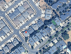 Chico apartment for rent - A satellite image of a street with a red pin marking a specific location.