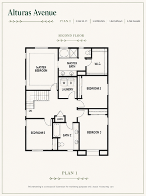 Pittsburg house for rent - A drawing of a floor plan for a home on Alturas Avenue.