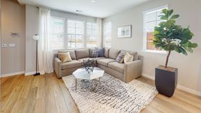 Fairfield apartment for rent - A living room with a couch, a table, and a plant.