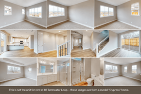 Chico apartment for rent - A collage of images showing different rooms of a model home.