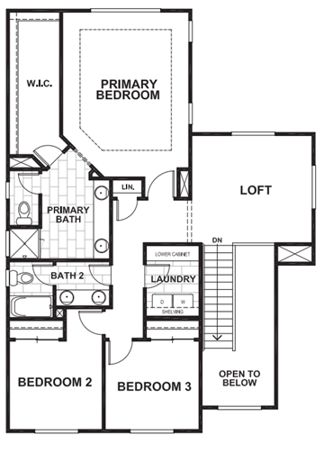 Bay Point apartment for rent - A floor plan of a home with a laundry room and three bedrooms.