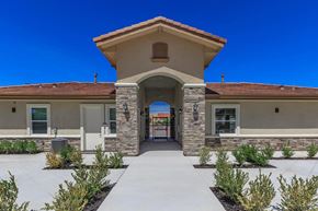 Pittsburg apartment for rent - the entrance to a building with a walkway and columns at Edgewater, Pittsburg, 94565  