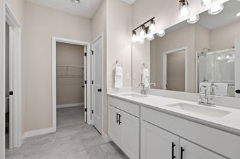 White shaker bathroom cabinets