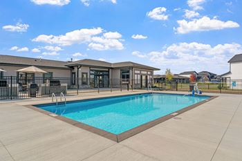 Resort-style outdoor swimming pool