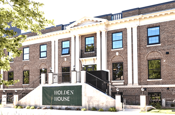 St. Paul apartment for rent - A brick building with a sign that says Holden House.