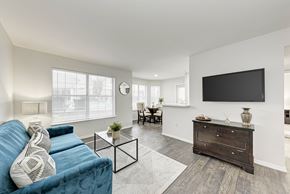 Austin apartment for rent - A gym with treadmills, elliptical machines, and a weight machine.