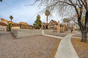 Las Vegas apartment for rent - A residential area with houses and trees.