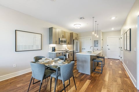 Floor plan for 1 bed, 1.5 baths, 1024 sqft