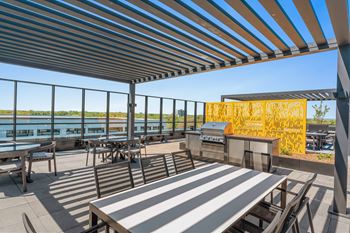 Outdoor terrace and bbqs