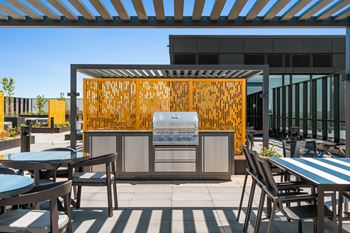 Outdoor terrace and bbqs
