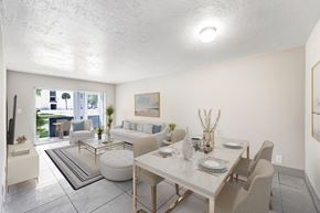 Lauderhill apartment for rent - A dining room with a white table and chairs.