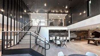 Two-story clubhouse with fireplace and wifi