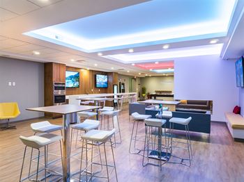 Impressive party room with demonstration kitchen