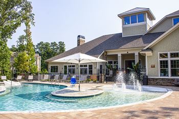 Beach-entry pool with sundeck