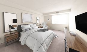 Willoughby Hills apartment for rent - Main bedrooms accommodate king size furniture