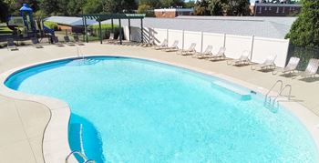 Heated outdoor pool with sundeck