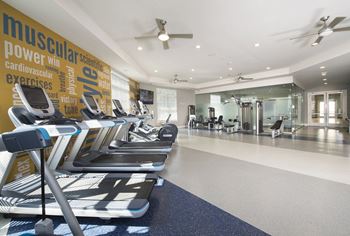 Professional fitness studio with yoga zone, virtual trainer and boxing station