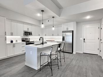 Fully-equipped kitchens with stainless steel appliances