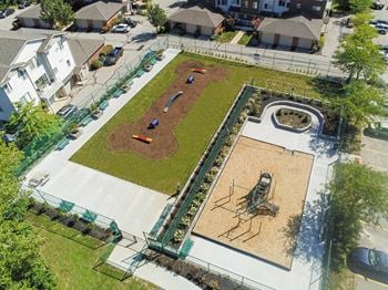 Dog park with agility equipment
