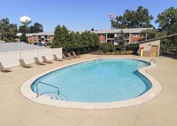 Heated outdoor pool with sundeck