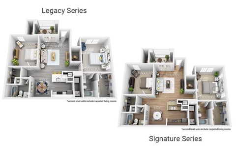 Floor plan for 2 beds, 2 baths, 1184 sqft
