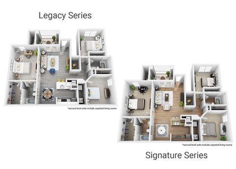 Floor plan for 3 beds, 2 baths, 1341 sqft