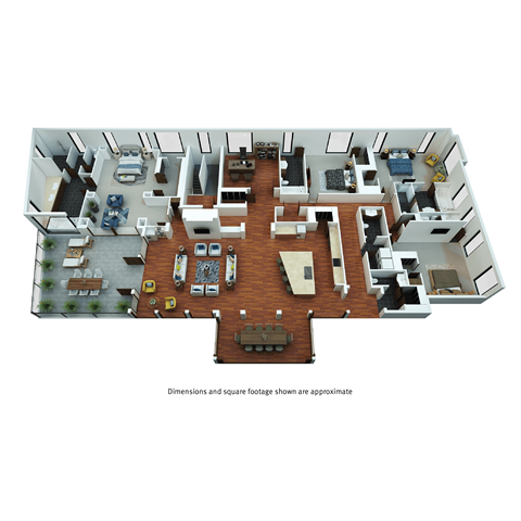 Floor plan for 4 beds, 4.5 baths, 4515 sqft