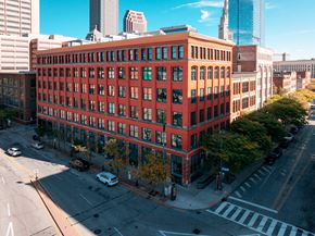 Cleveland apartment for rent - Aerial view of property at Shorehaus Lofts Apartments, Cleveland, OH, 44113