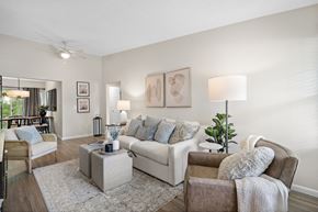 Mentor apartment for rent - Decorated Living Room at Concord Place Apartments, Mentor, OH