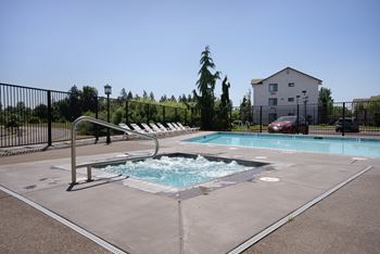 Riverplace seasonal outdoor pool and year round hot tub
