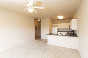 West Lafayette apartment for rent - Lindberg Lofts living room with open concept to the kitchen