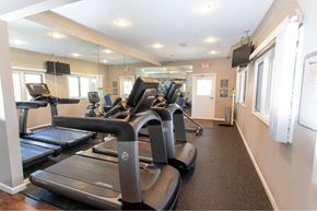 Lafayette apartment for rent - A gym with treadmills and elliptical machines.