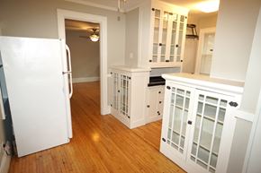 St. Paul apartment for rent - Charming original built-in buffet cabinets.