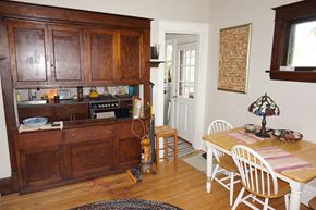 St. Paul apartment for rent - Rear door to private deck - accessible from living room and kitchen.