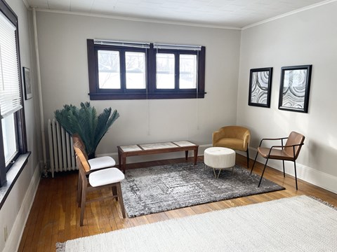 Floor plan for 1 bed, 1 bath