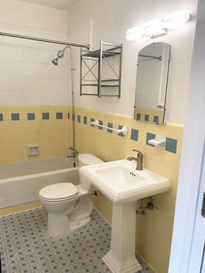 St. Paul apartment for rent - Vintage decorative deco tiled bathroom